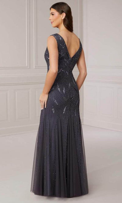 Adrianna Papell Platinum 40417 - Trumpet V Neck and Back Dress Evening Dresses