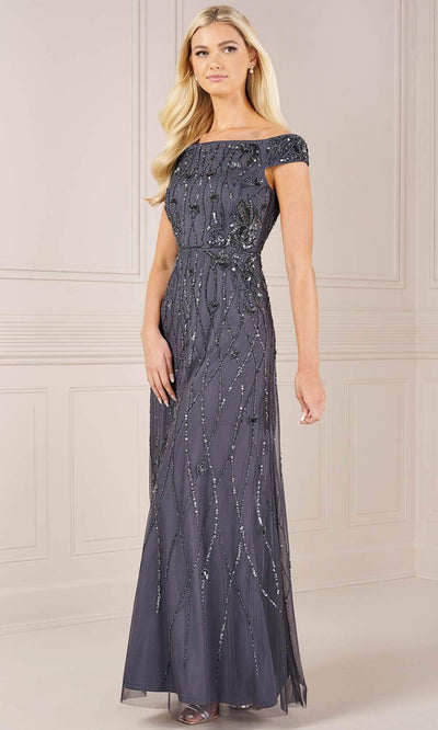Adrianna Papell Platinum 40435 - Off-Shoulder Evening Dress Evening Dresses