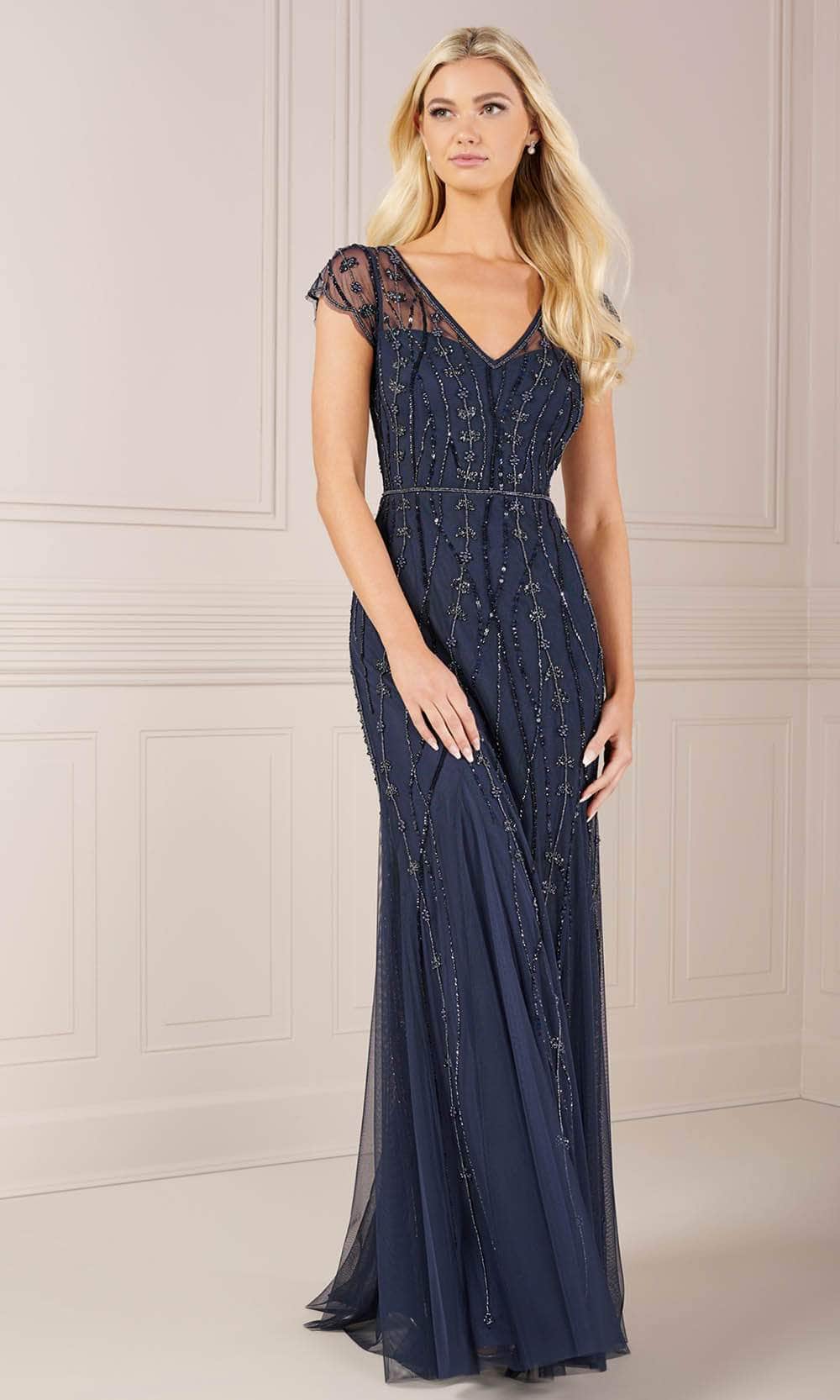 Adrianna Papell Platinum 40442 - Long Trumpet Dress Adrianna Papell Platinum 40442 - Long Trumpet Dress