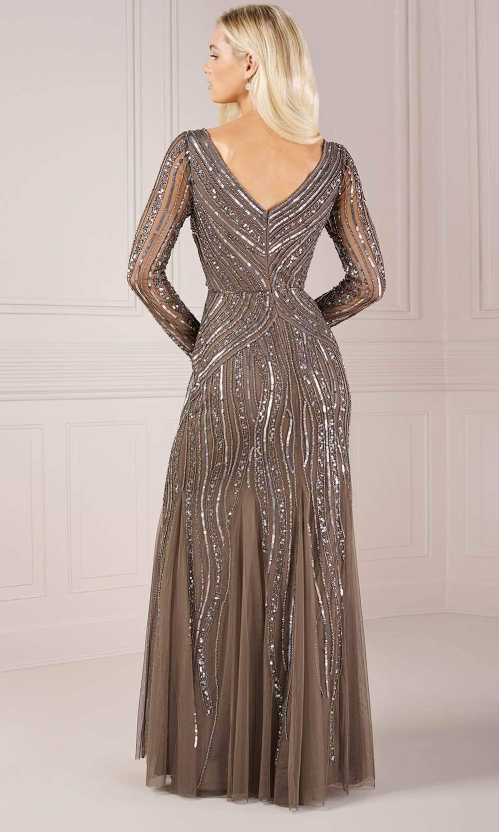adrianna papell long sleeve dress Applique Long Sleeve Bridal Gown by Adrianna Papell 31260