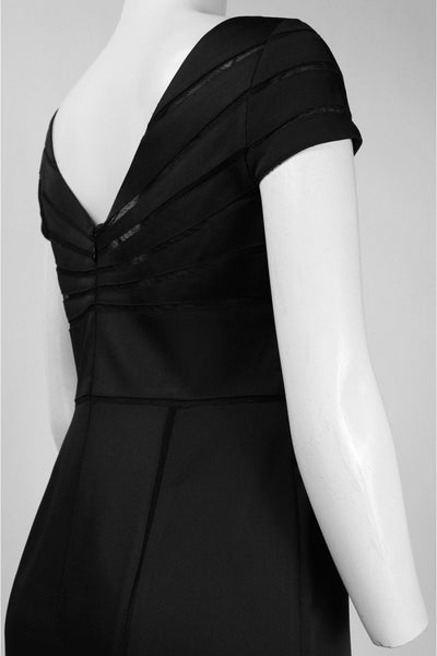 Adrianna Papell - Satin Sheath Dress 81909150 Special Occasion Dress 16 / Black