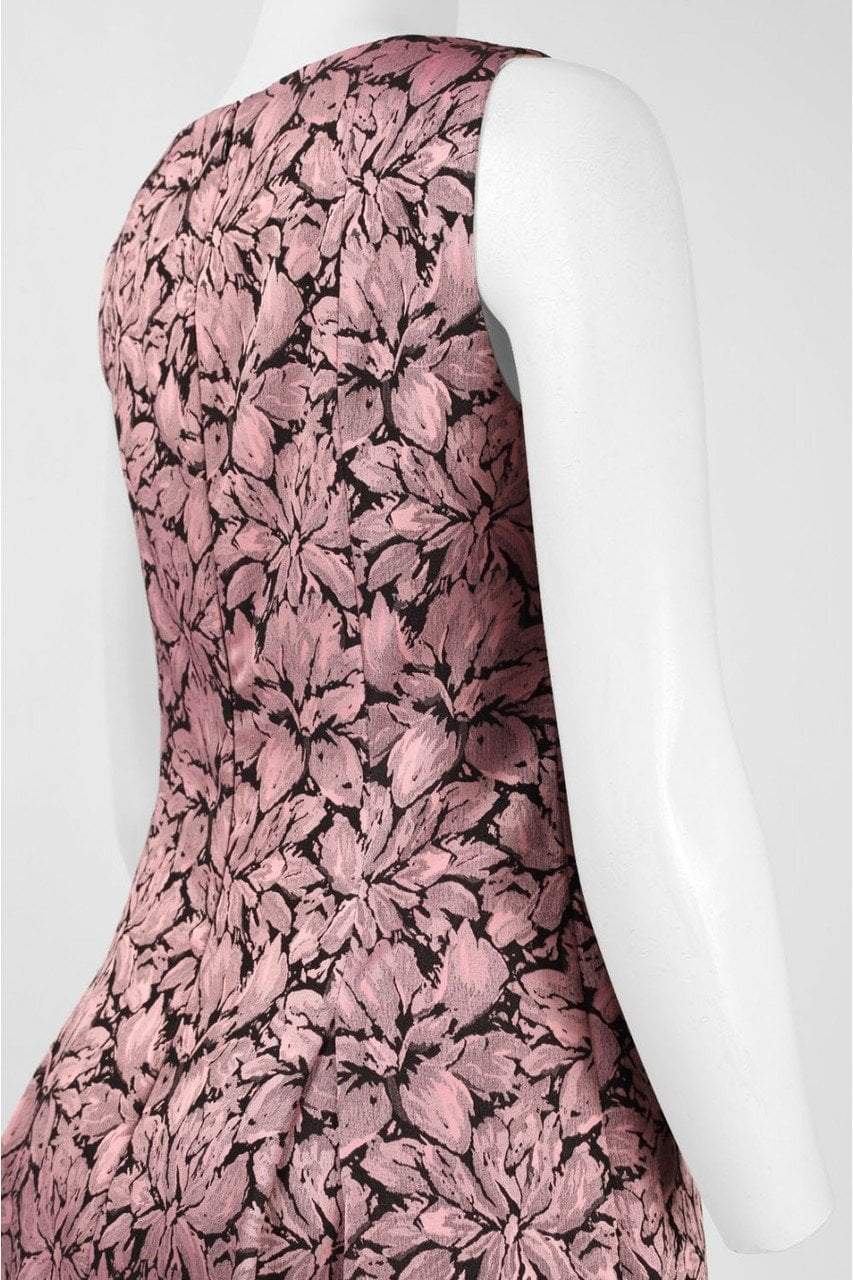 Adrianna Papell - Floral Print Jacquard Short Dress 15252820 in Floral and Pink