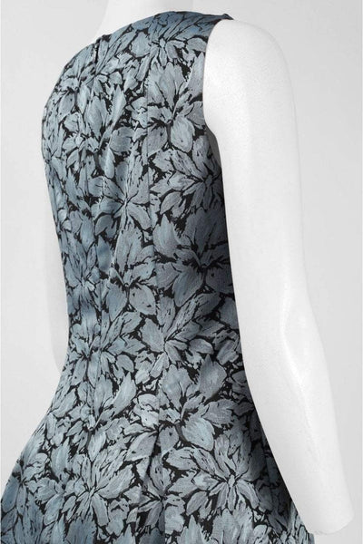 Adrianna Papell - Floral Print Jacquard Short Dress 15252820 in Floral and Blue