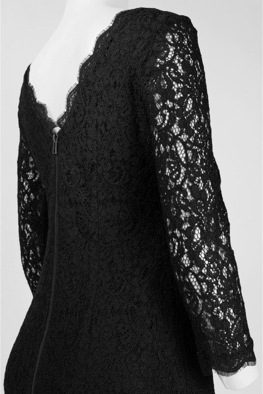 Adrianna Papell - 61864780SC Lace Scalloped Sheath Cocktail Dress Adrianna Papell - 61864780SC Lace Scalloped Sheath Cocktail Dress