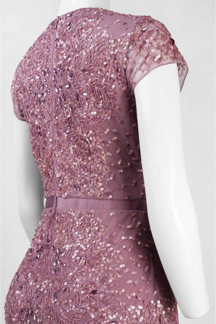 Adrianna Papell - Sequined Sheath Gown 91891700 in Pink