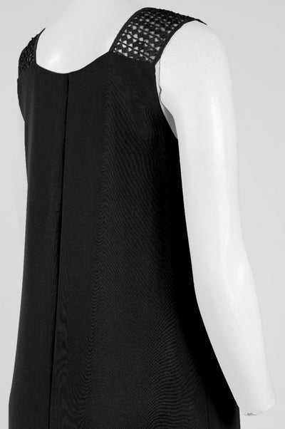 Adrianna Papell Daytime - AP1D101118 Sleeveless V-neck High Low Sheath Dress In Black