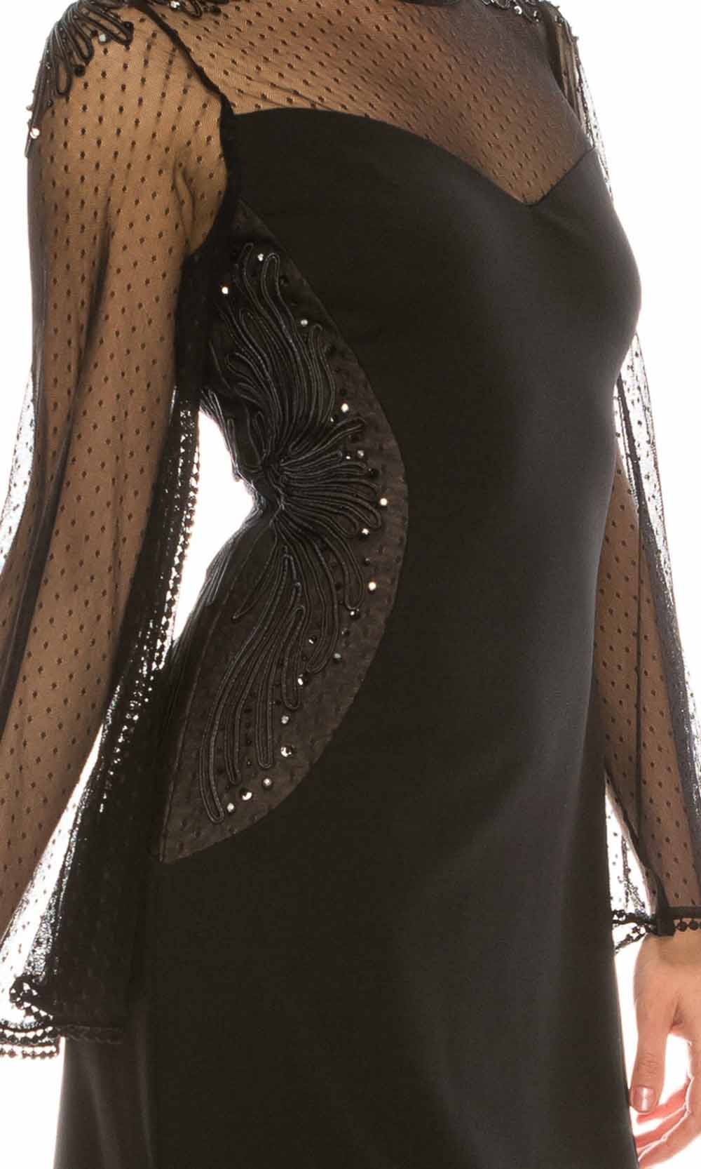 Adrianna Papell - AP1E206256 Bell Sleeve Sheath Dress In Black