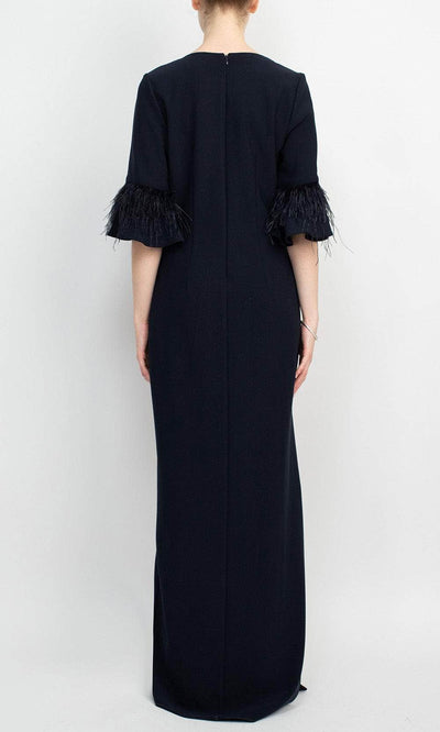 Aidan Mattox MD1E207385 - Quarter Sleeve V Neck Gown Evening Dresses