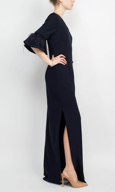 Aidan Mattox MD1E207385 - Quarter Sleeve V Neck Gown Evening Dresses