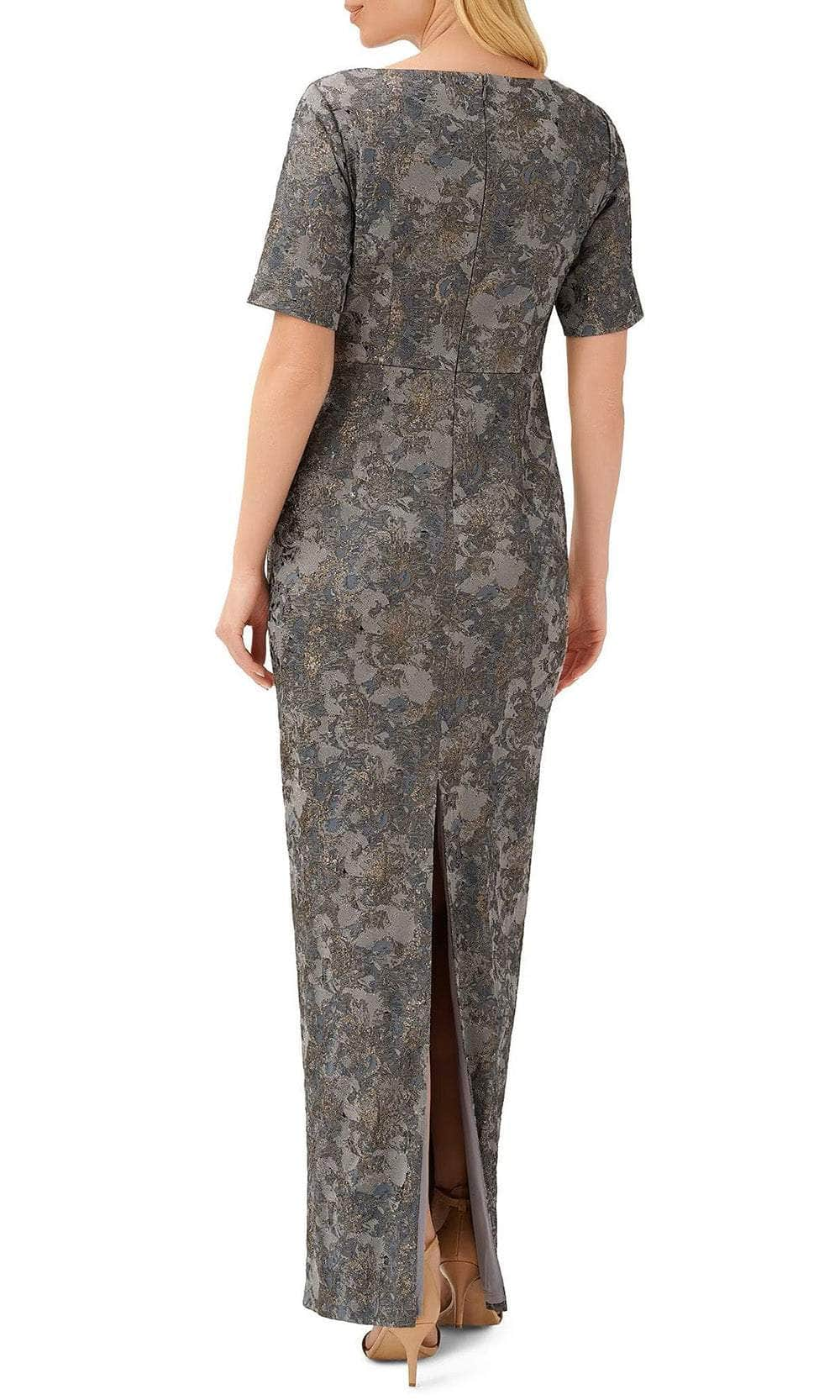 Aidan Mattox MD1E207425 Surplice Jacquard Dress ADASA