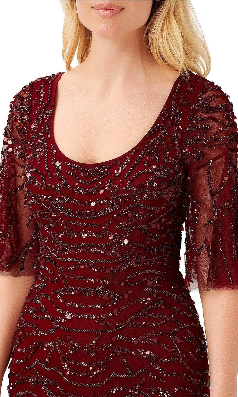 Aidan Mattox MD1E207532 - Scoop Neckline Beaded Dress Special Occasion Dress