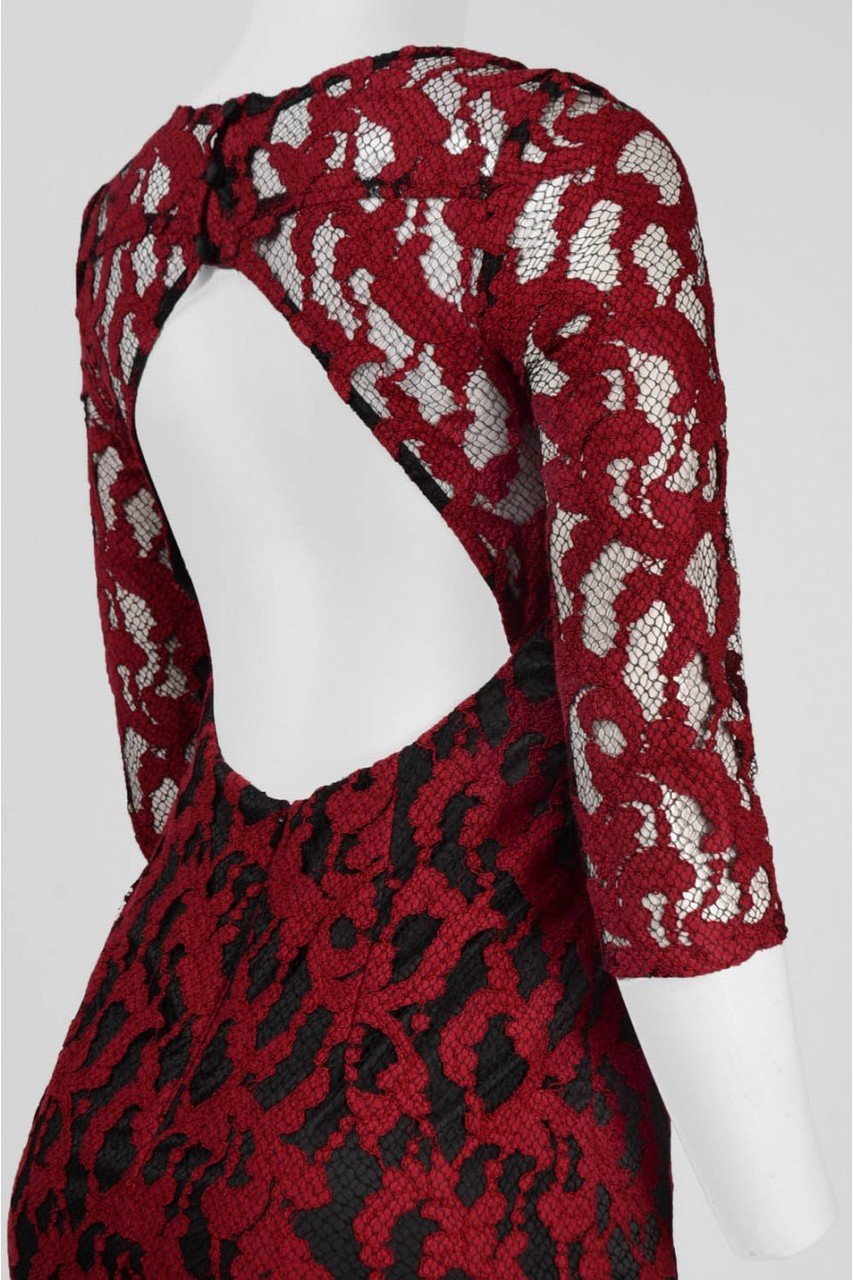 Aidan Mattox - See Through Cut Out Back Sheath Dress 151A10930SC Aidan Mattox - See Through Cut Out Back Sheath Dress 151A10930SC