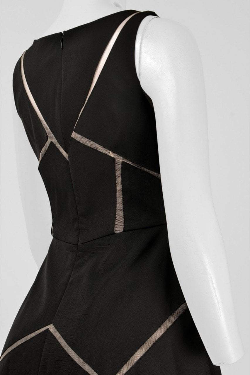 Aidan Mattox - 54458370 Sleeveless Bateau A-line Dress in Black