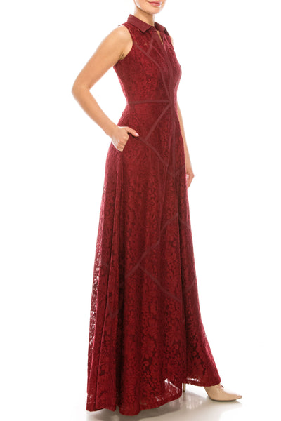 Aidan Mattox - 54473060SC Sleeveless Lace Throughout Long Dress