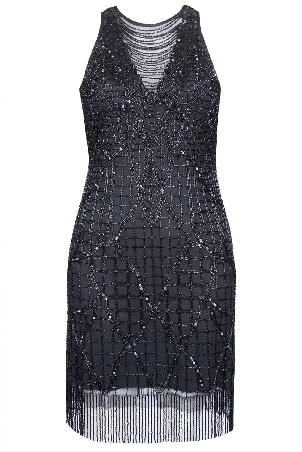 Aidan Mattox MD1E202820 - Short Beaded Mesh Sheath Dress