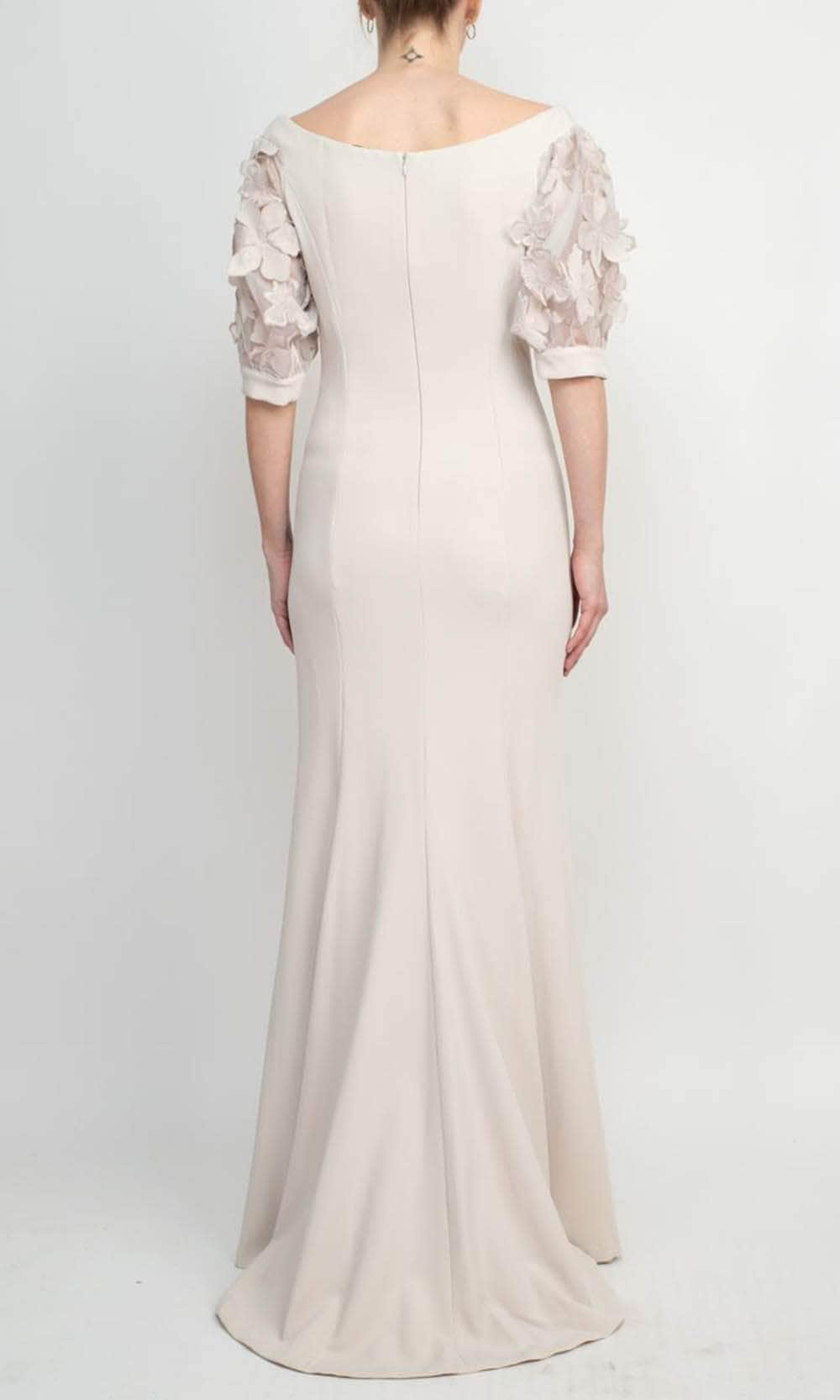 Alberto Makali 185715 - Applique Sleeve Evening Gown Special Occasion Dress