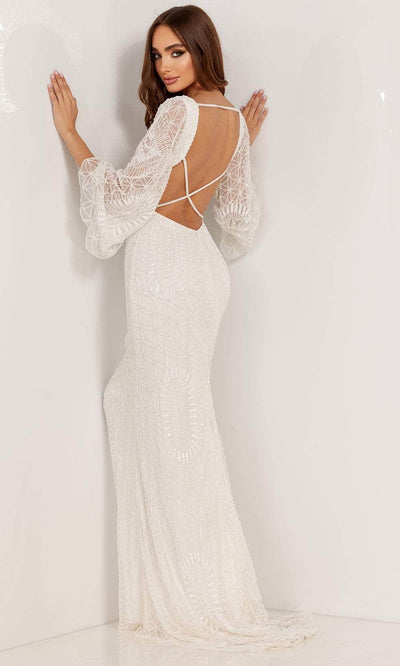 Aleta Couture 1126 - Embroidered V-Neck Dress Special Occasion Dresses