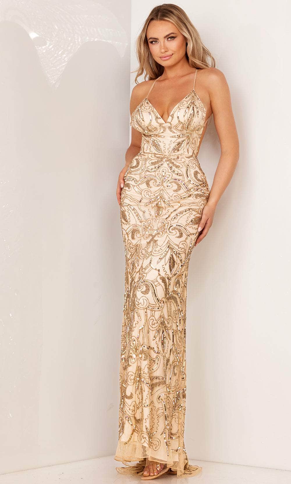 Aleta Couture 196 - Fitted Spaghetti Straps Evening Dress Evening Dresses