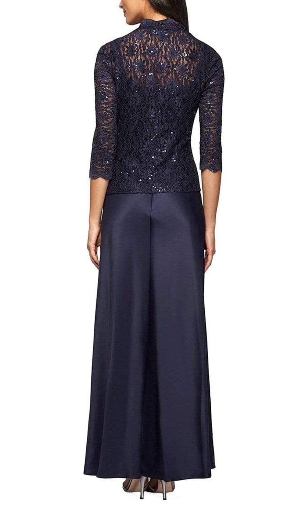 Alex Evenings - 1121198 Lace and Chiffon Dress with Lace Jacket Mother of the Bride Dresses