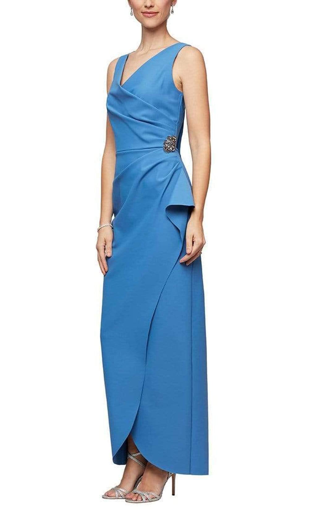 Alex Evenings - Sleeveless Draped Dress 134200SC In Blue