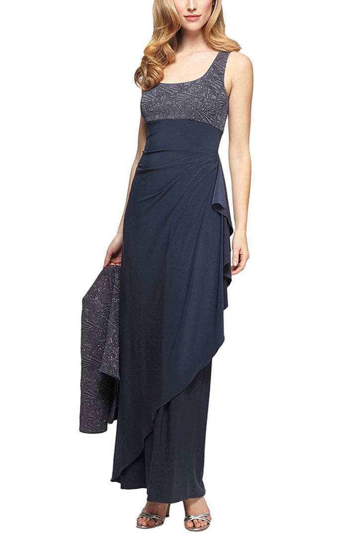 Alex Evenings Embroidered Empire Gown with Jacket in Smoke at Nordstrom, Size 8 Alex Evenings Embroidered Empire Gown with Jacket in Smoke at Nordstrom, Size 8