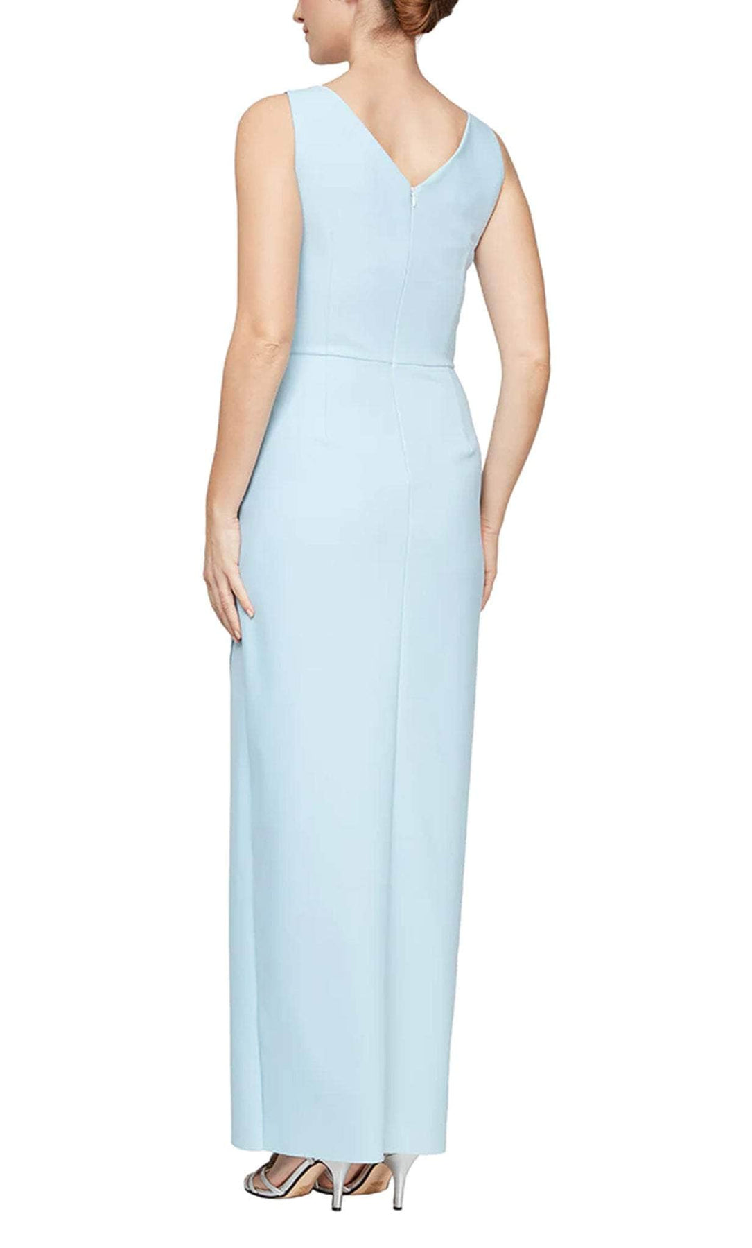 Alex Evenings Petite Ava Sleeveless Contour Gown NAVY / 16P Alex Evenings Petite Ava Sleeveless Contour Gown NAVY / 16P