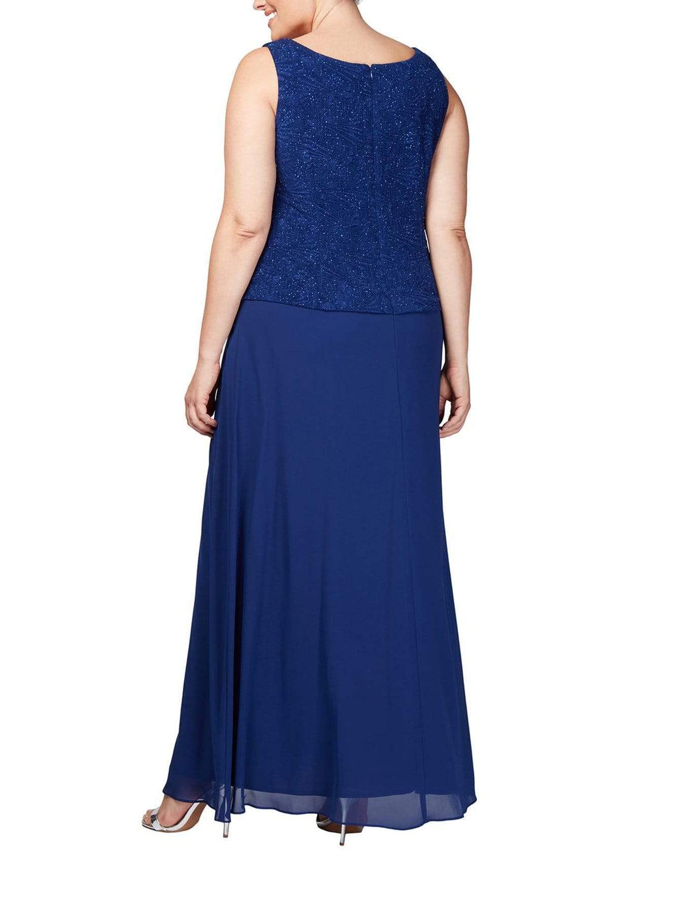 Alex Evenings - 425053 Glittered Sleeveless Formal Dress with Jacket ADASA Alex Evenings - 425053 Glittered Sleeveless Formal Dress with Jacket ADASA