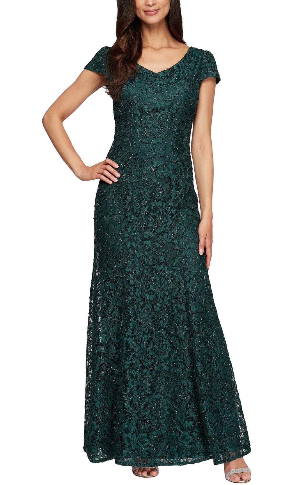 Alex Evenings 811223231 - Corded Lace Evening Dress Special Occasion Dress