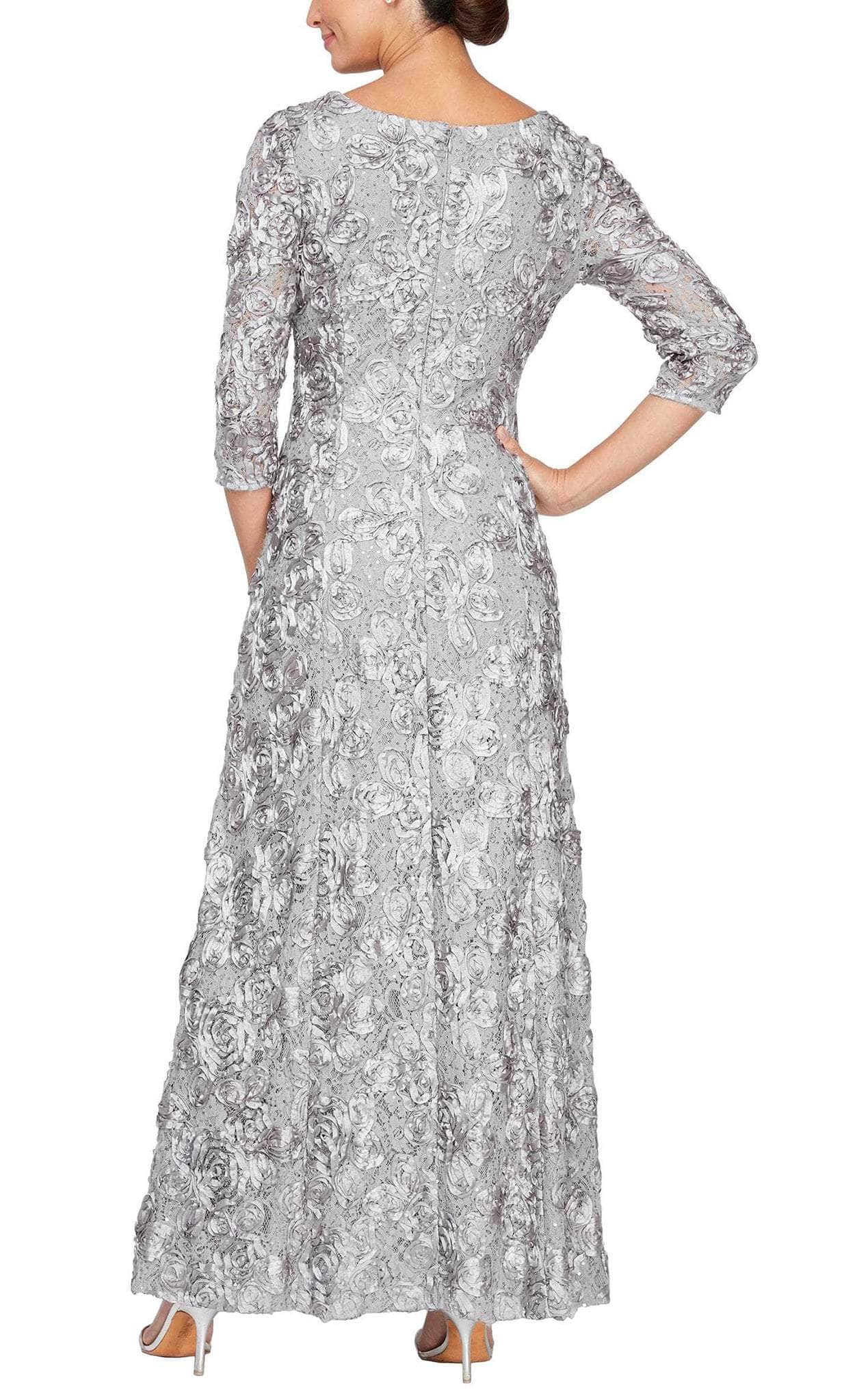 Alex Evenings 81122539 - Quarter Sleeve Lace Formal Dress Mother of the Bride Dresses