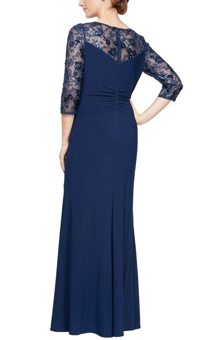 Alex Evenings 81351605 - Knot Front Illusion Evening Dress Special Occasion Dress