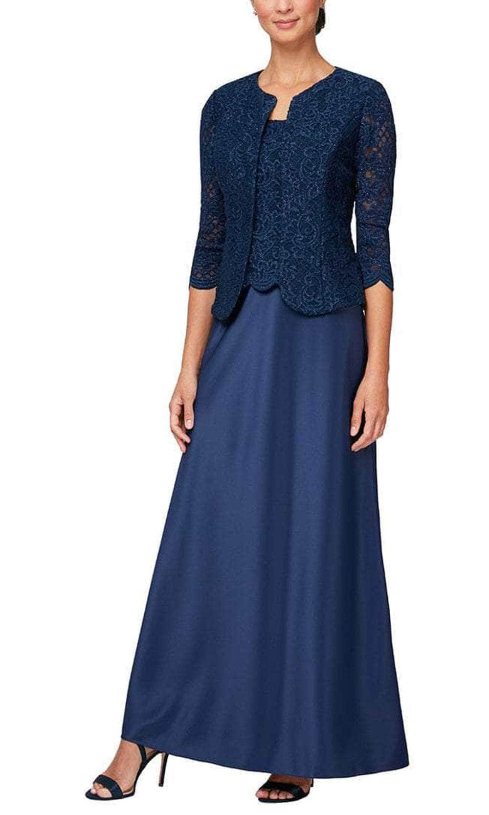 Alex Evenings - 82122326 Lace Embellished A-Line Dress Evening Dresses