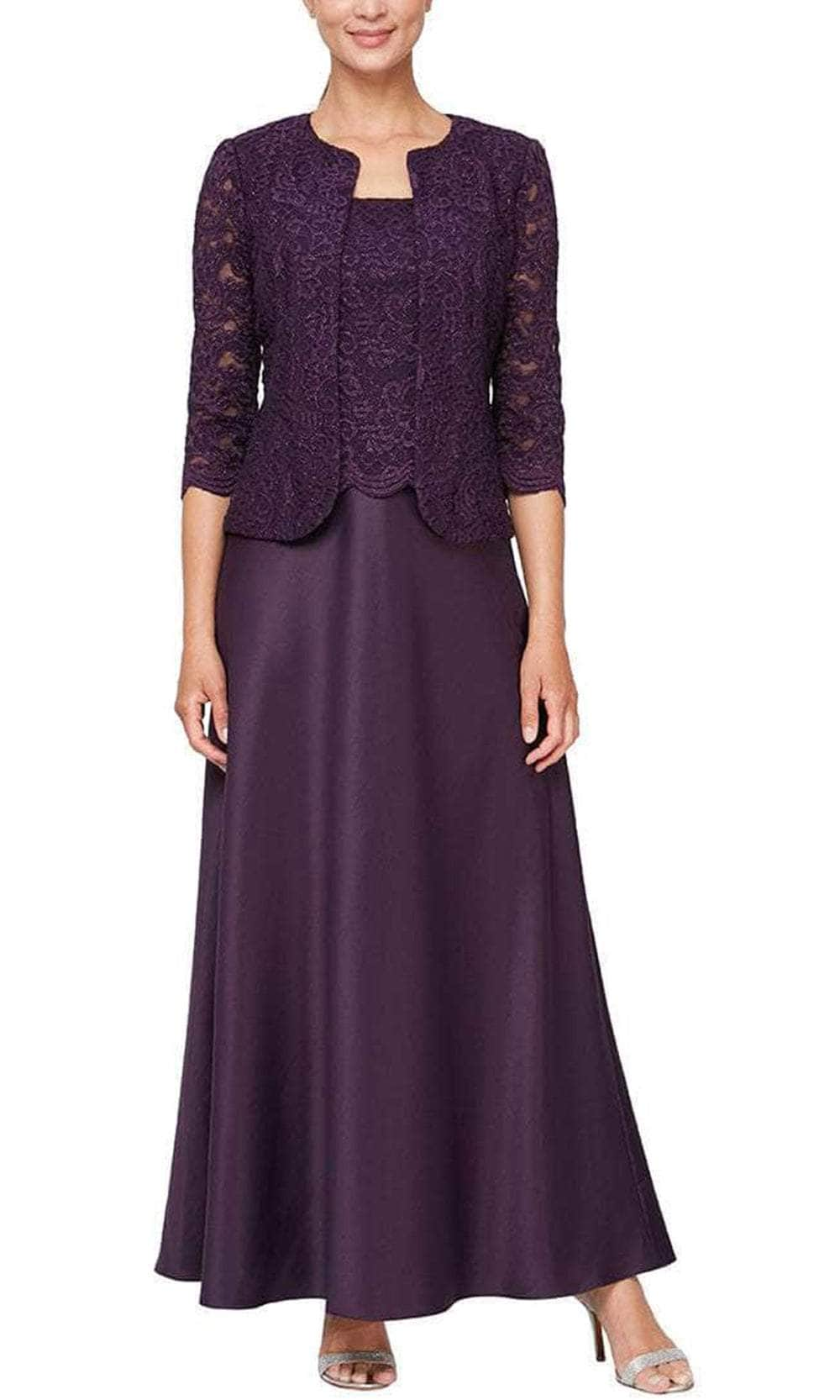 Alex Evenings - 82122326 Lace Embellished A-Line Dress Evening Dresses