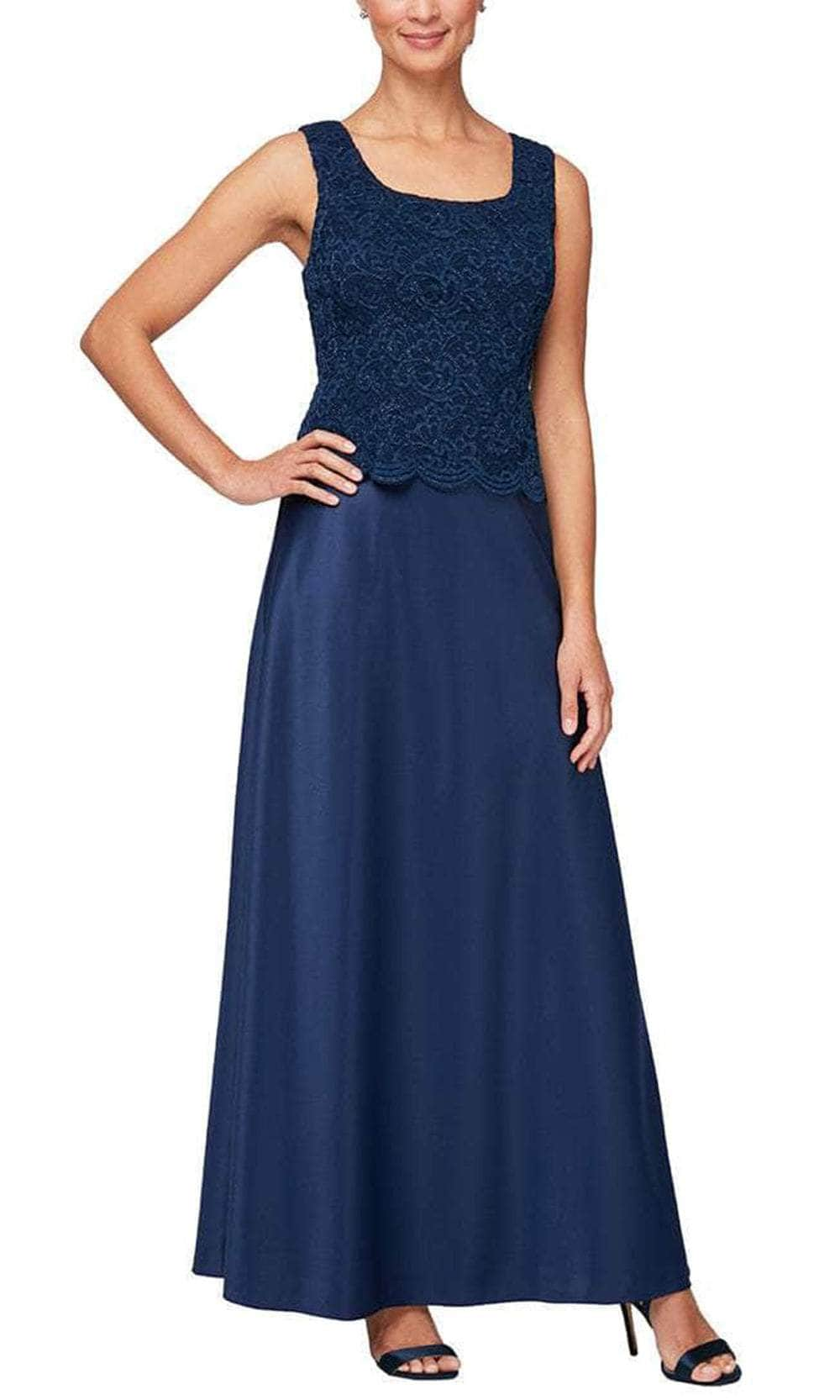 Alex Evenings - 82122326 Lace Embellished A-Line Dress Evening Dresses