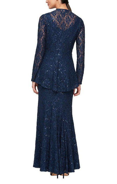 Alex Evenings - 84122452 Sequined Lace Jacket Sheath Dress Special Occasion Dress