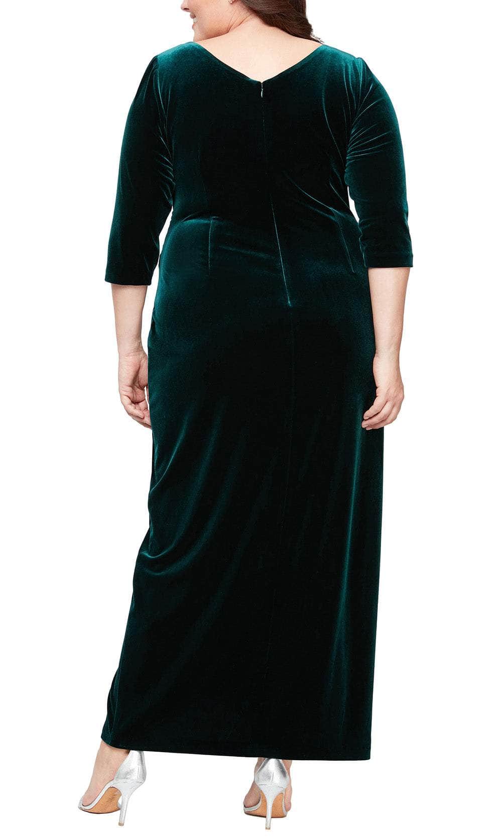 alex evenings velvet dresses Alex Evenings Velvet Off the Shoulder Evening Gown 81917705
