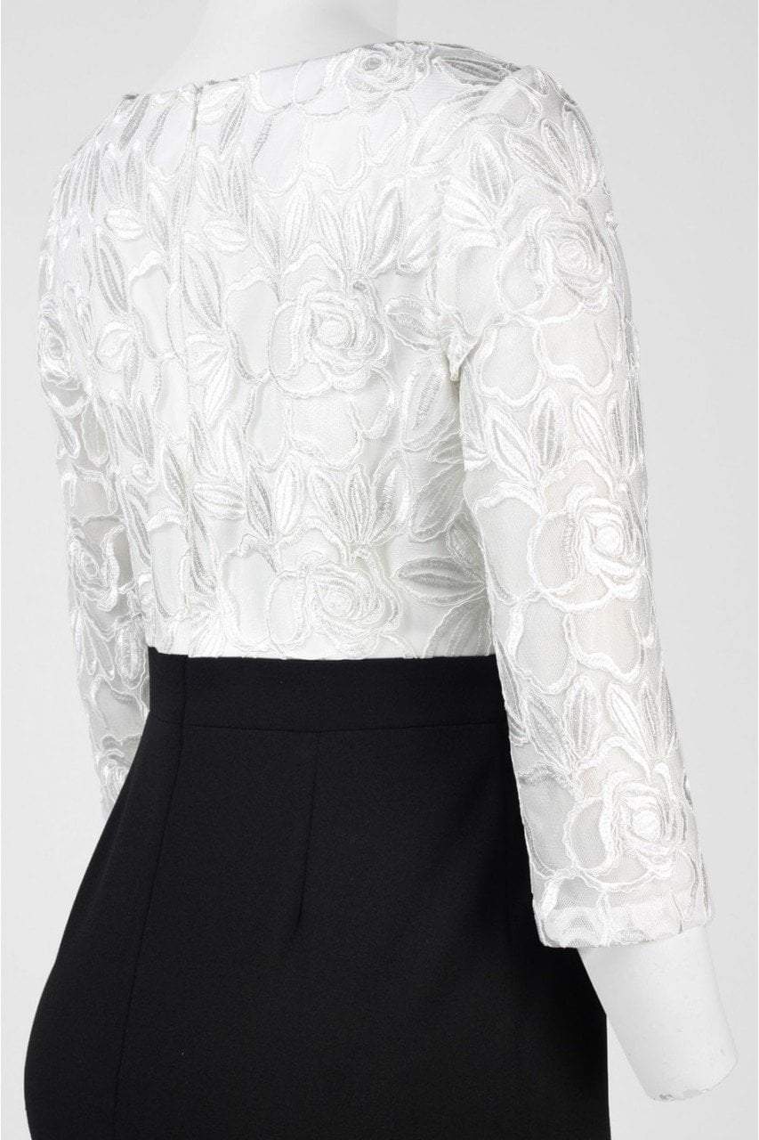 Alex Evenings - 1121571 Lace Embellished Black and White Dress in Black and White