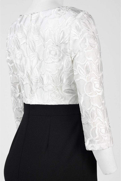 Alex Evenings - 1121571 Lace Embellished Black and White Dress in Black and White