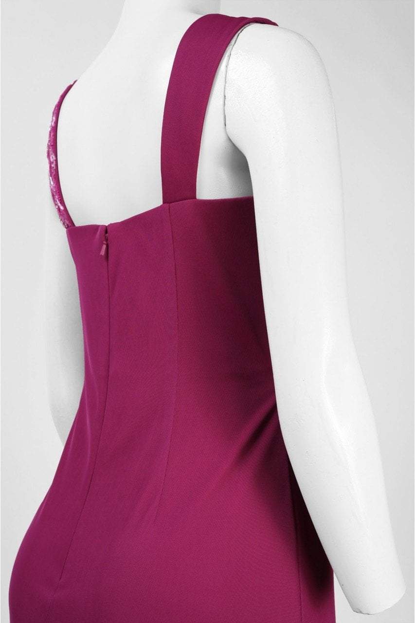 Alex Evenings - 132755 Asymmetrical Side Draped Evening Dress in Purple