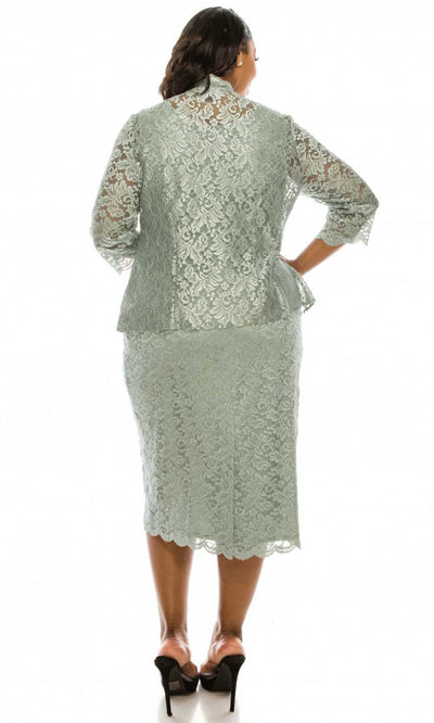 Alex Evenings - 4122009 Lace Jacket Dress In Blue