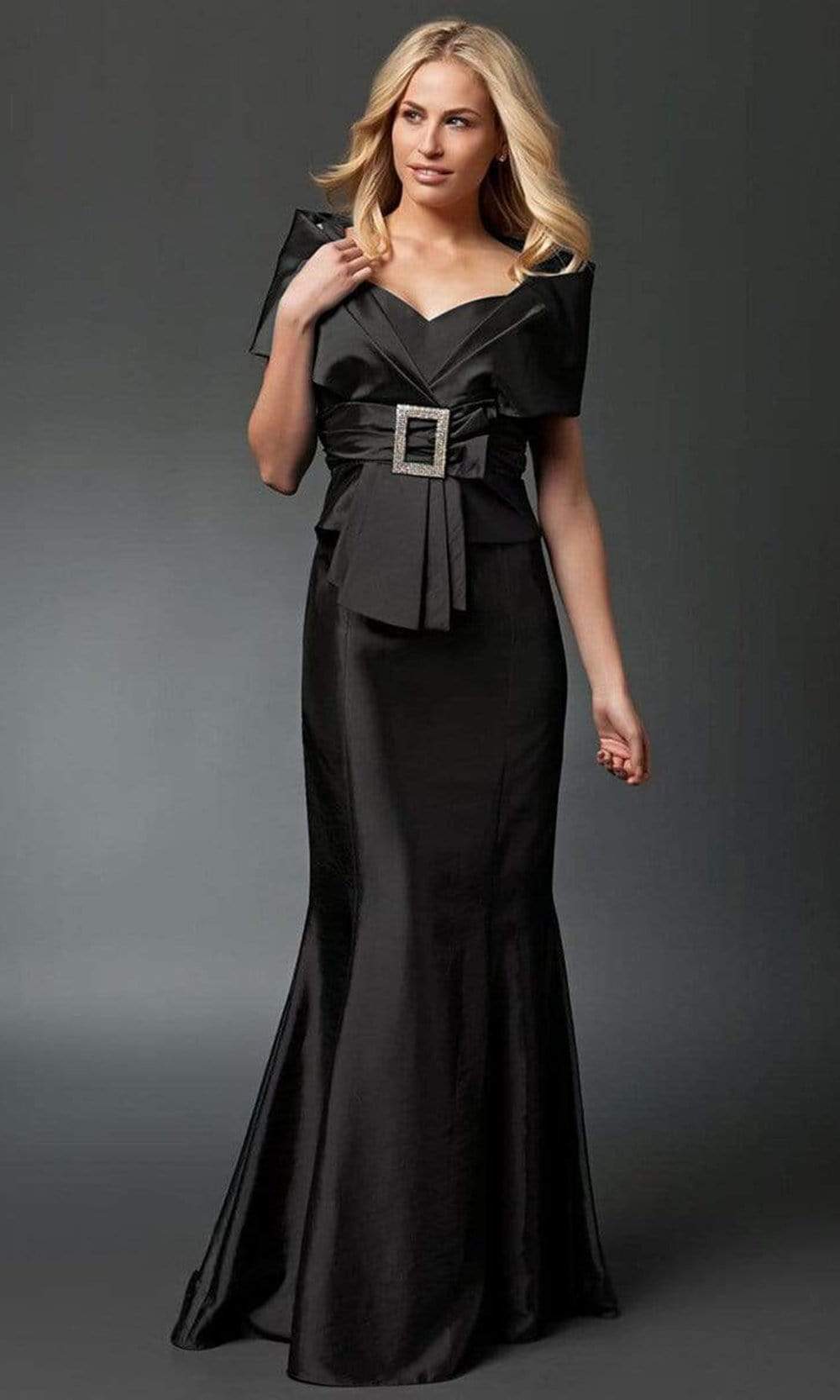 Alexander by Daymor - 1033 Faux Wrap Taffeta Trumpet Gown Mother of the Bride Dresses