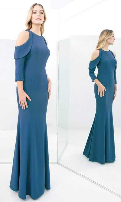 Alexander By Daymor - 1351 Fitted Mermaid Gown With Cold Shoulders Mother of the Bride Dresses