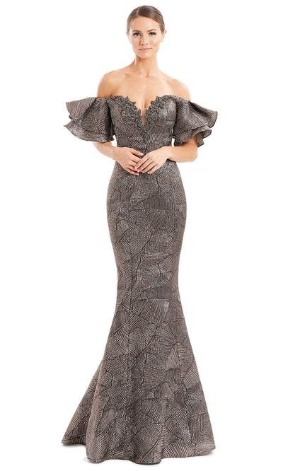 Alexander By Daymor 1652F22 - Off-Shoulder Sweetheart Evening Gown Special Occasion Dress 4 / Mocha