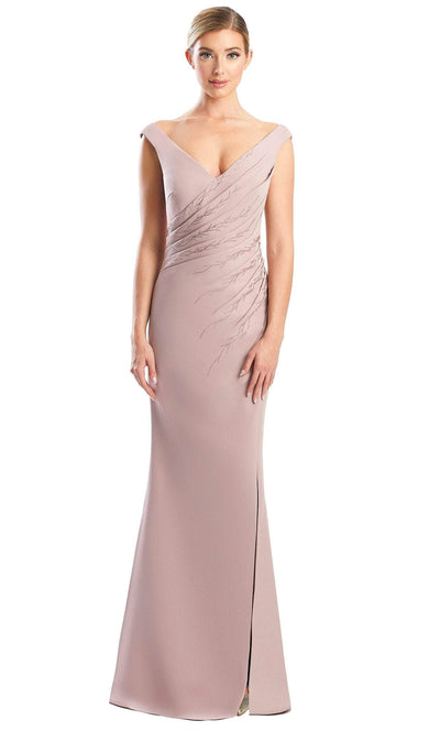 Alexander by Daymor 1757S23 - Mermaid Beaded Formal Dress Mother of the Bride Dresses 00 / Rose Gold