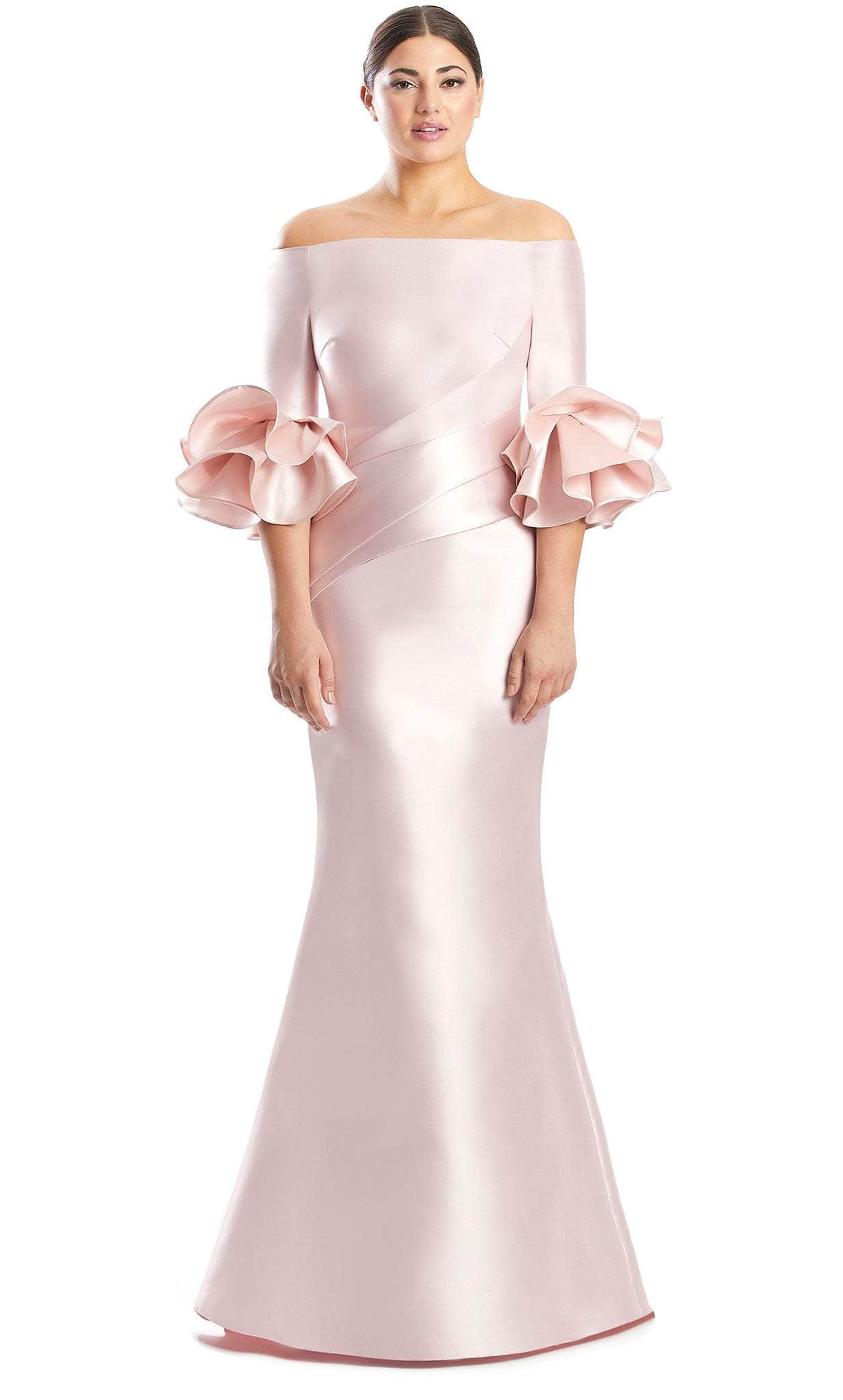 Alexander by Daymor 1758S23 - Buttoned Back Formal Dress Evening Dresses 00 / Soft Pink