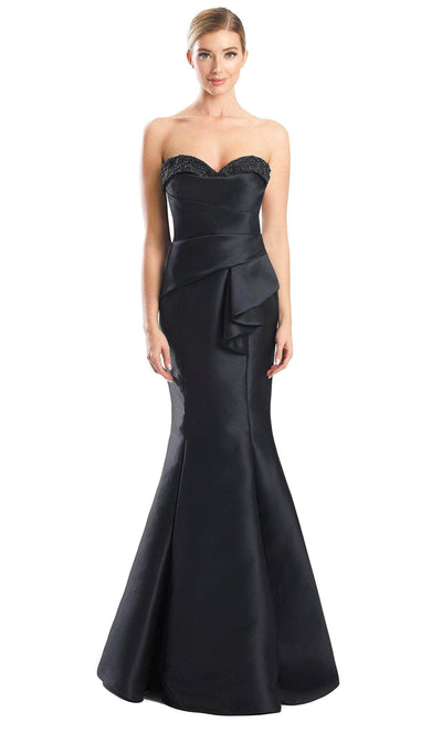 Alexander by Daymor 1759S23 - Strapless with Shawl Evening Dress Evening Dresses 00 / Black