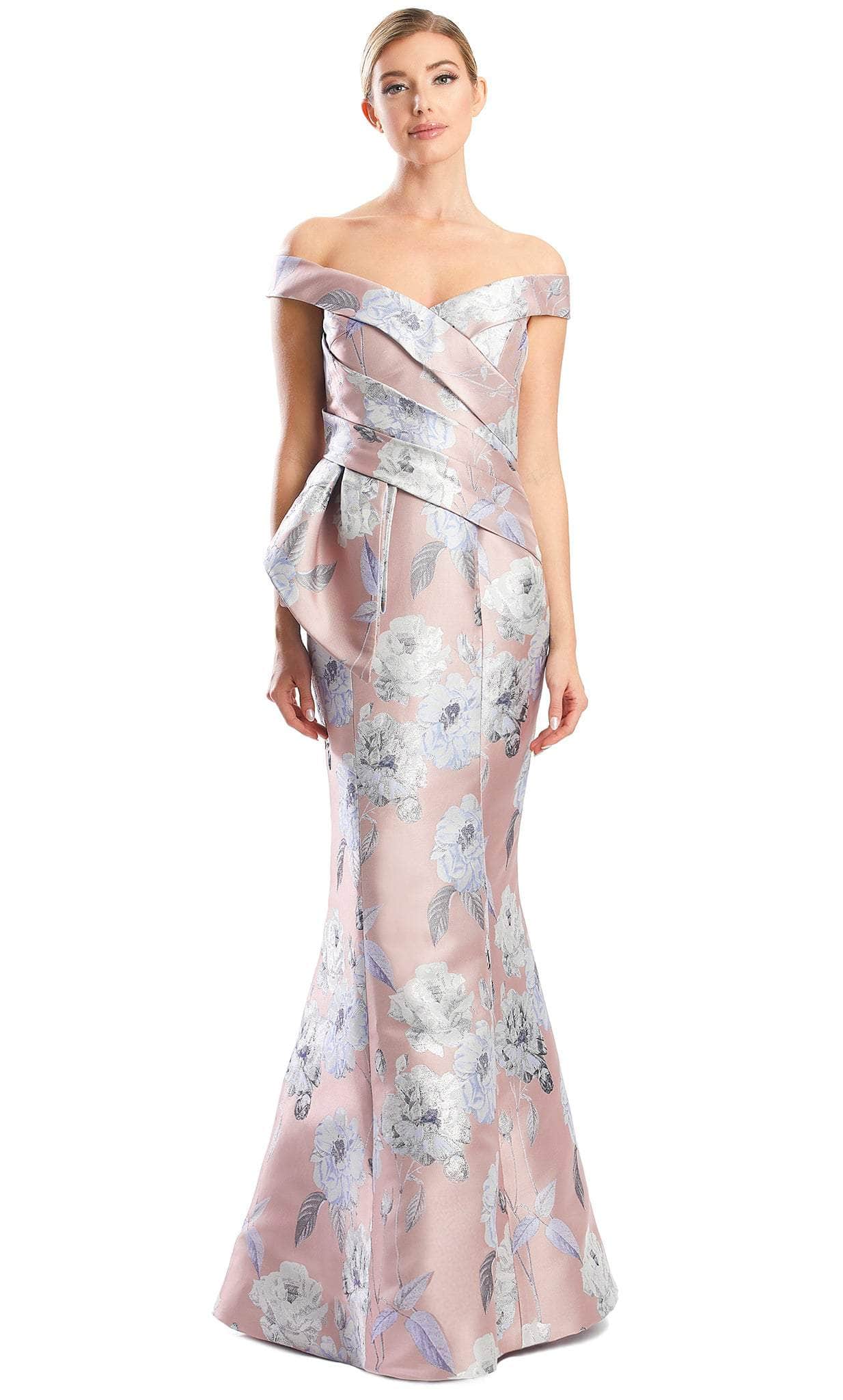Alexander by Daymor 1767S23 - Floral Printed Evening Gown Evening Dresses 00 / Descoral/Multi