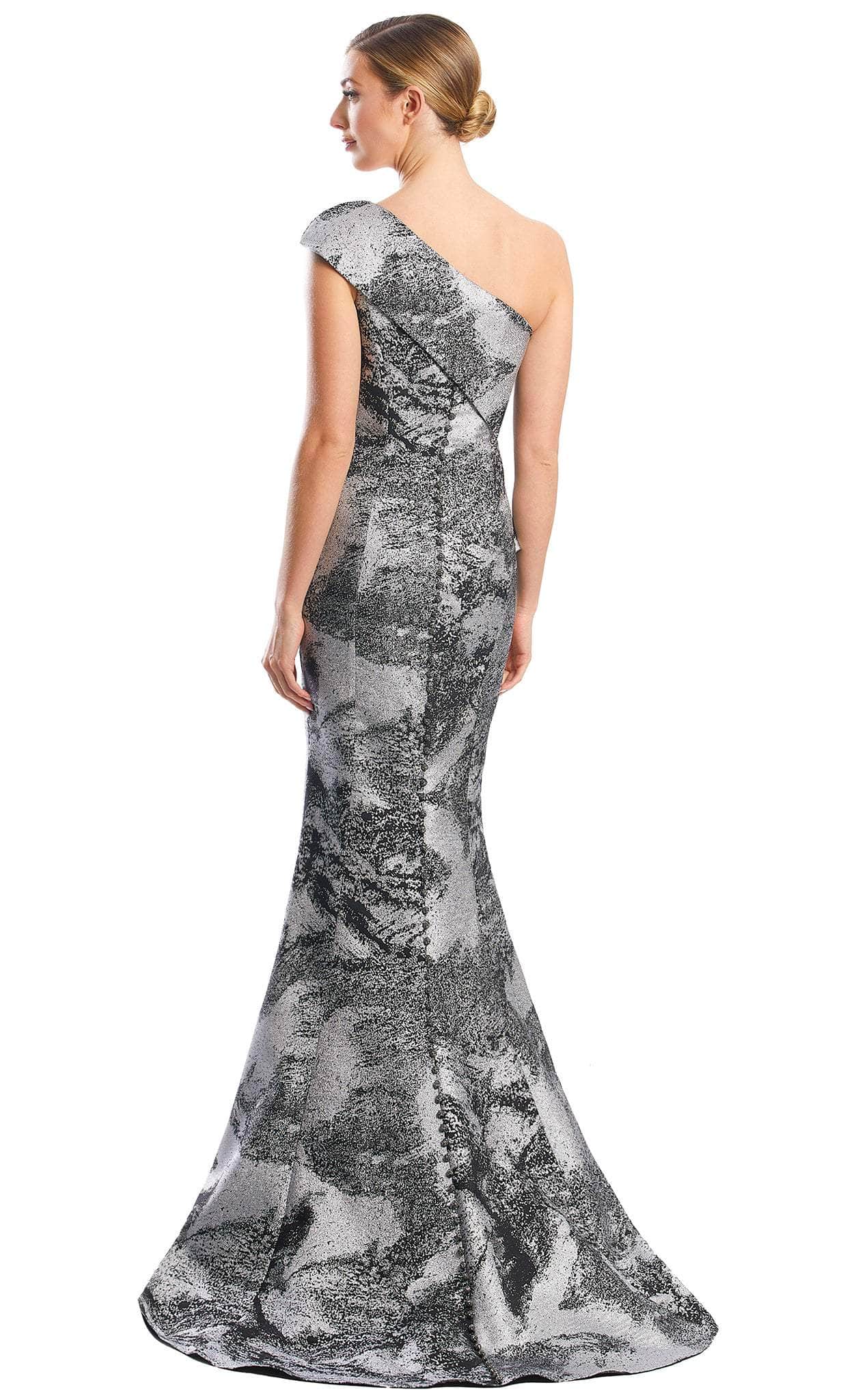 Alexander by Daymor 1782S23 - One Shoulder Printed Trumpet Gown Evening Dresses