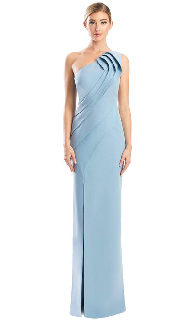 Alexander by Daymor 1788S23 - One-Shoulder Sleeveless Dress Evening Dresses 00 / Glacier Blue