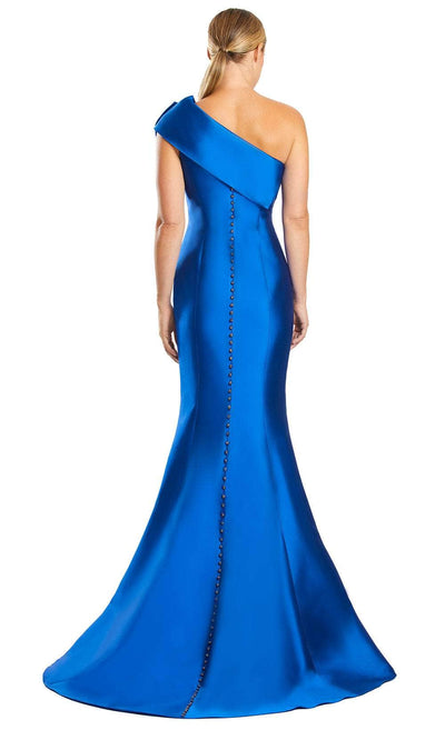 Alexander by Daymor 1850F23 - Bow Accent Asymmetric Evening Gown