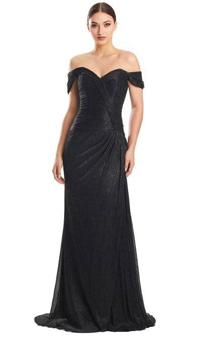 Alexander by Daymor 1858F23 - Ruched Prom Dress 00 / Black